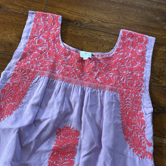 Embroidered Pink and Purple Top - Picture 2 of 4